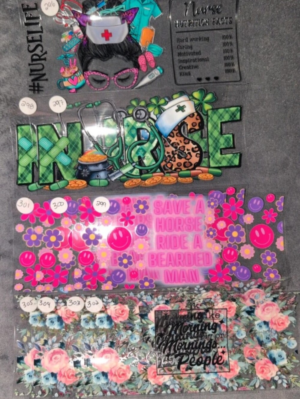 UV DTF WRAPS SHOWN IN LIVE NOT FOR SALE